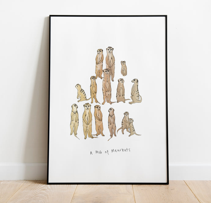 Mob of Meerkats A4 Print