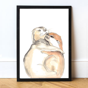 Otterly Addicted To you, Art Print