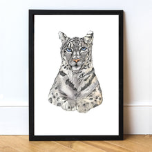 A3 Snow Leopard Art Print
