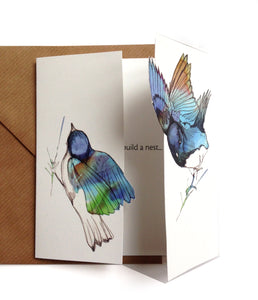 BlueBirds Kiss Card