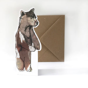 Bear Shaped Greeting Card