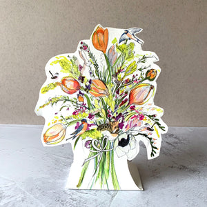 A Bunch of Flowers Pop up Card