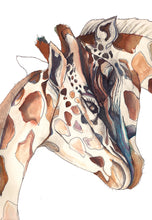 The Longest Love Giraffe Art Print