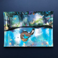River Otters A4 Foiled Art Print
