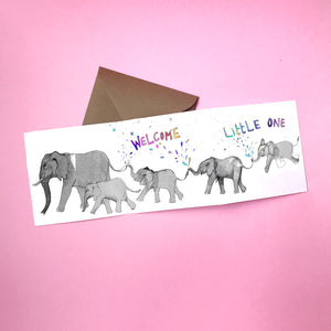 Welcome Little One Concertina Card