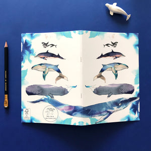 Whales of the World  A5 Notebook